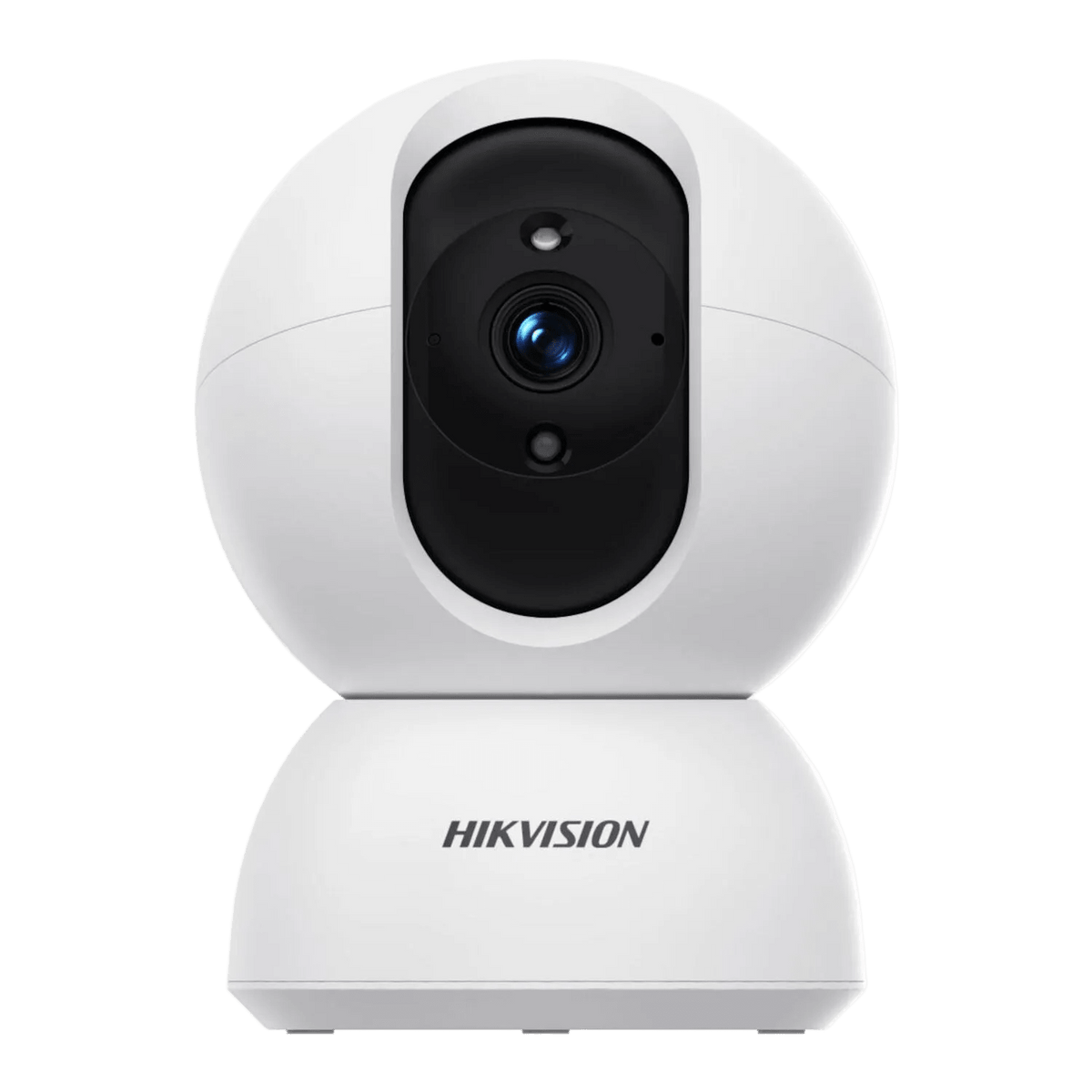 White Hikvision camera with a black central lens