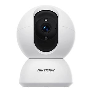 White Hikvision camera with a black central lens