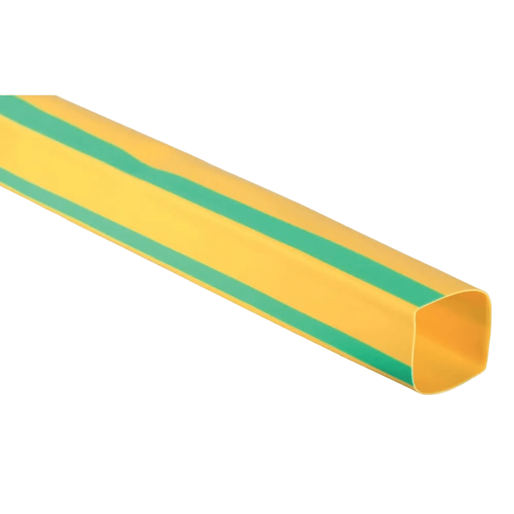 12.7mm Green/Yellow Heat Shrink - 1 Meter