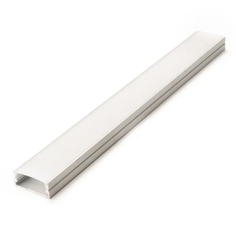 Rectangular aluminium profile on a white background