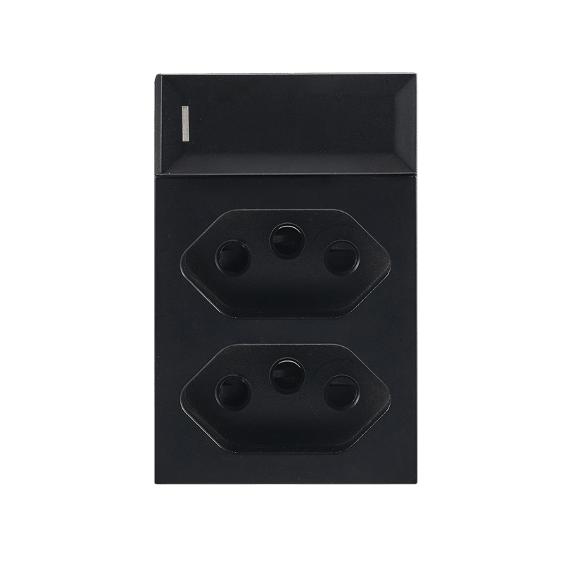 Black 16A Switched RSA Sockets