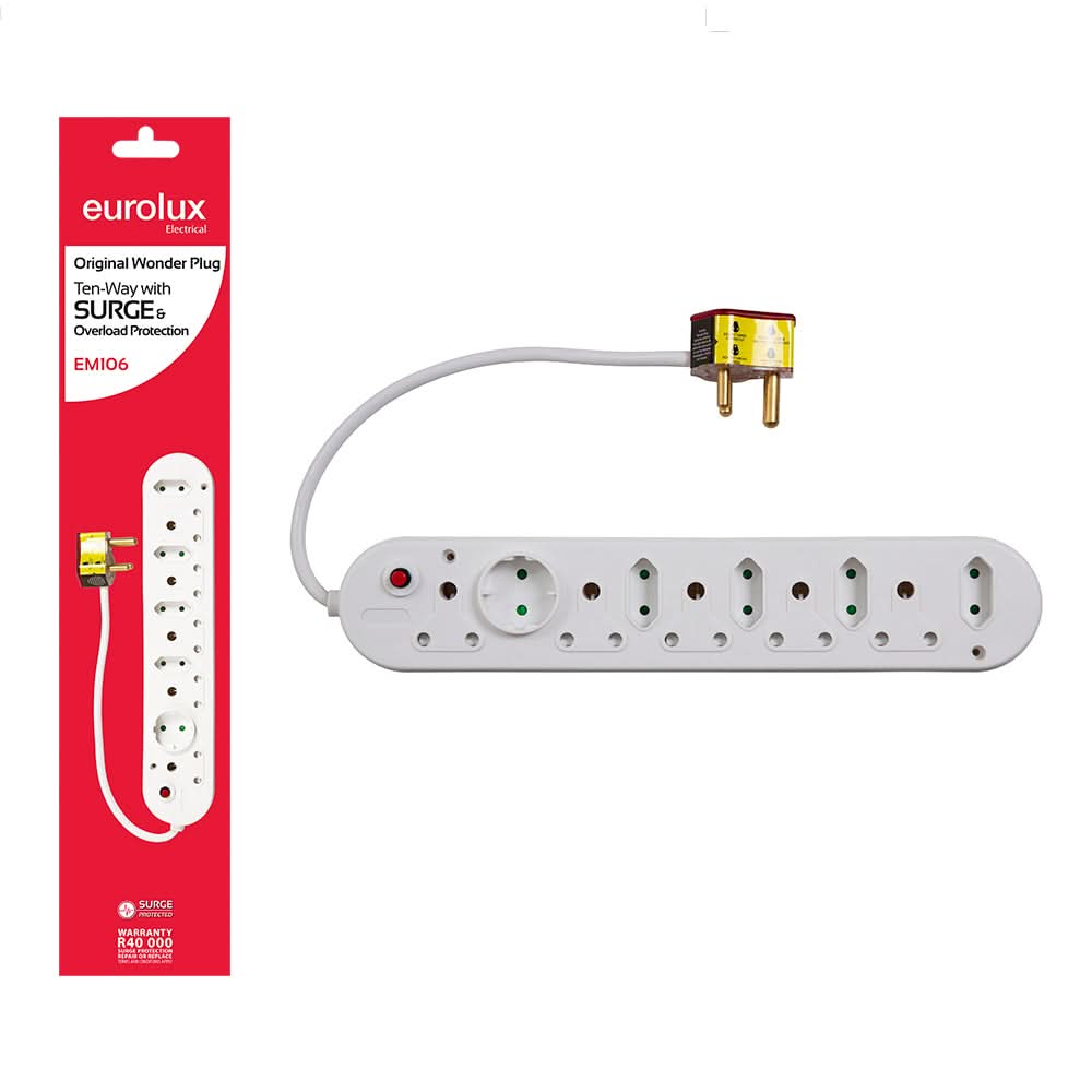 10 Way Wonder Multiplug - Surge & Overload Protection