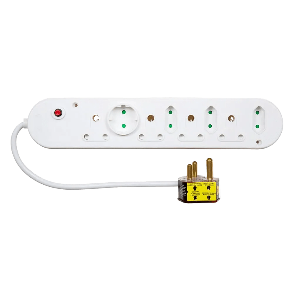 Eurolux - 8 Way Wonder Plug with Surge & Overload Protection