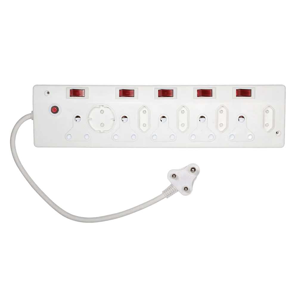 Multi Plug White - Illuminated Switches & Overload Protection