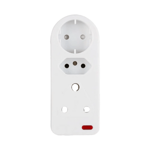 White 3 Way Adaptor with Indicator Light