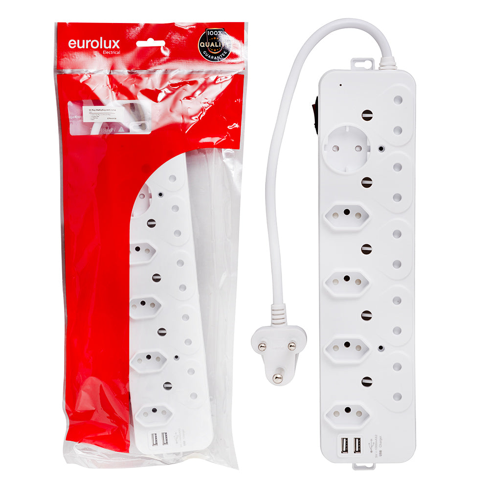 Eurolux 10 Way Multiplug with USB