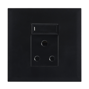 Black 16A RSA Socket with Switch - 4 X 4