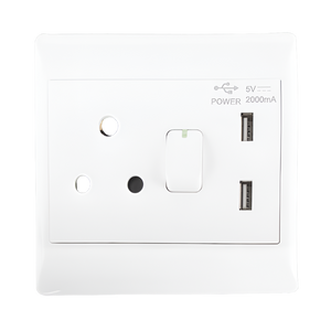 EPL White Socket - 16 Amp Socket + 2 x USB (Launch Special) - Future Light - LED Lights South Africa