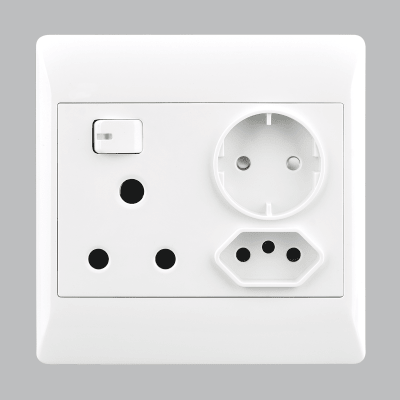 EPL White Socket - 16 Amp Socket + New RSA Socket + Schuko