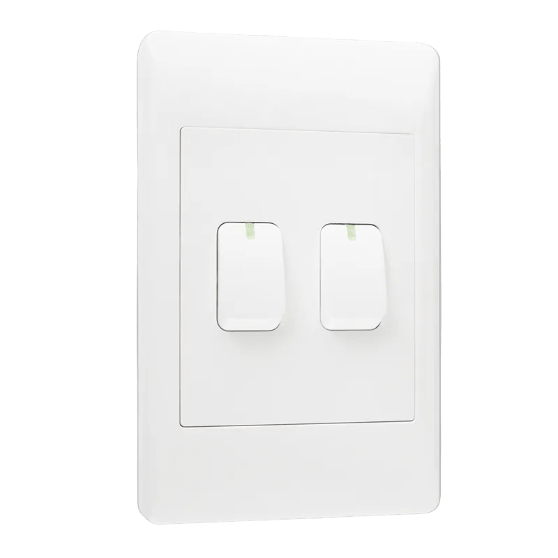 EPL White Switch - 2 Lever 1 Way Switch - 2 X 4