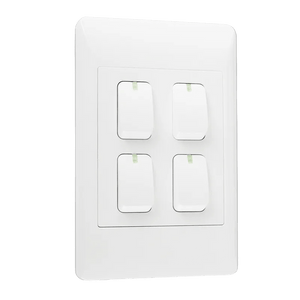 EPL White Switch - 4 Lever 1vWay Switch - 2 X 4