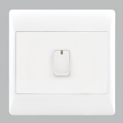 White light switch on a gray background