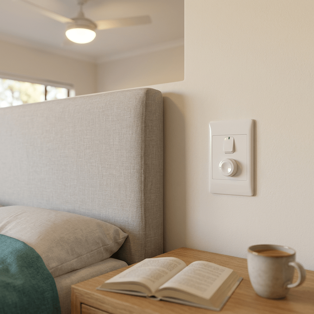 White Fan Speed Control Light Switch