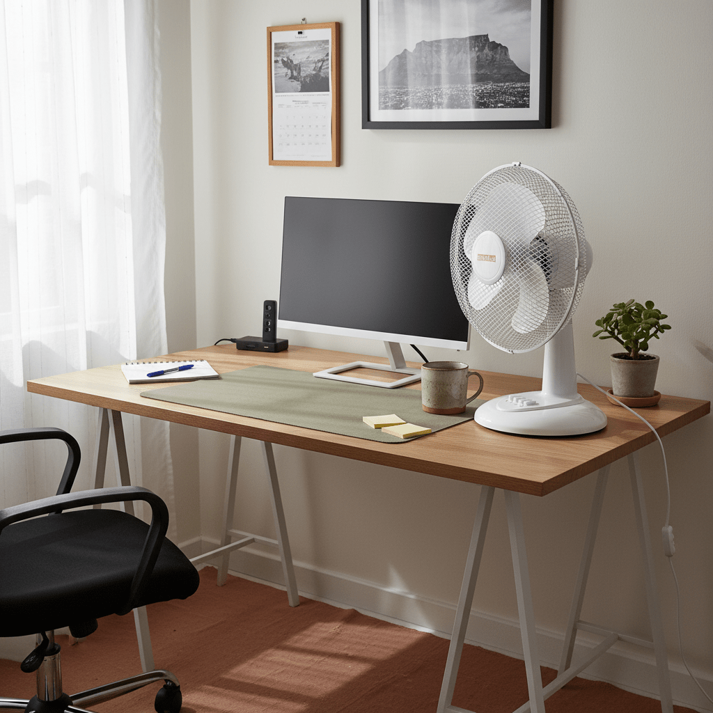 Desk Fan - 3 Blade White