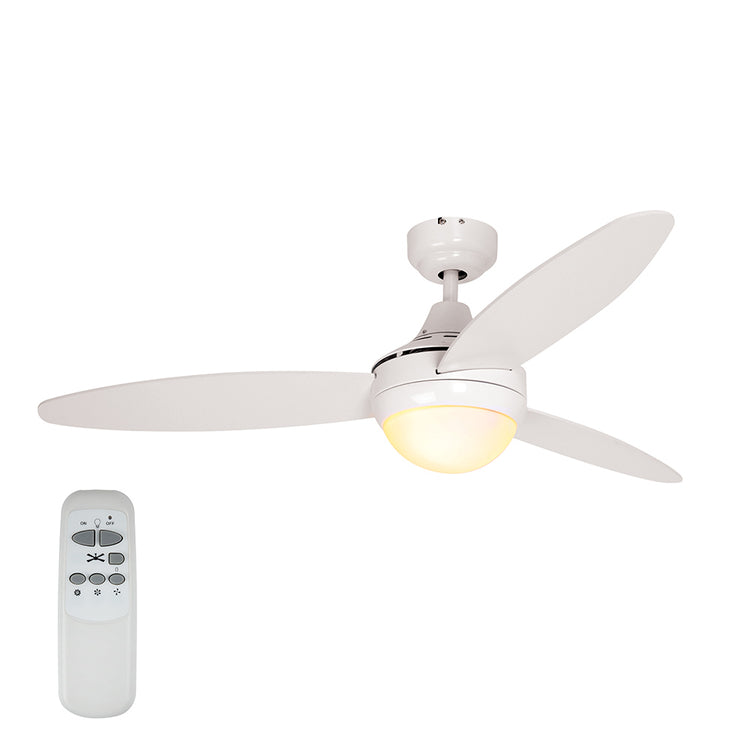 Swirl 3 Blade White Ceiling Fan - Future Light - LED Lights South Africa