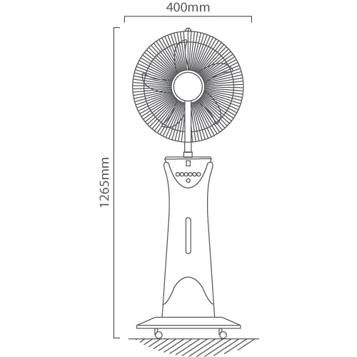 Rechargeable Fan - Mist Fan with Night Light - Future Light - LED Lights South Africa