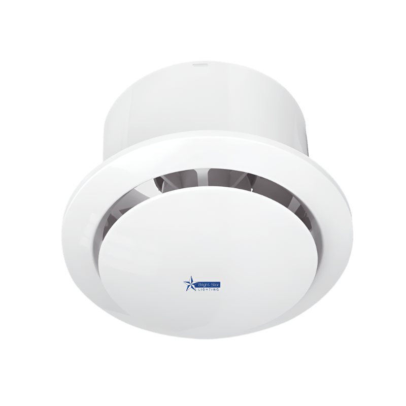 Bathroom Compact Extractor Fan White Corrosion-Resistant