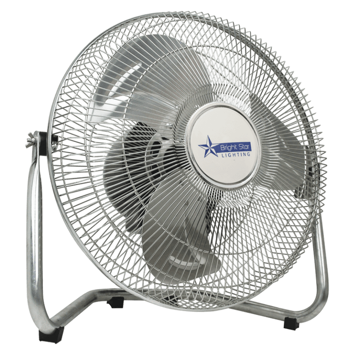 Floor fan for warehouse packing and dispatch areas
