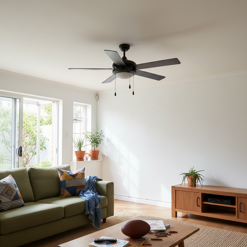 Black 5-Blade Ceiling Fan