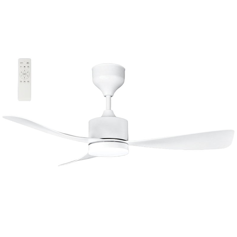 42" White Ceiling Fan with ABS Blades & 3CCT LED