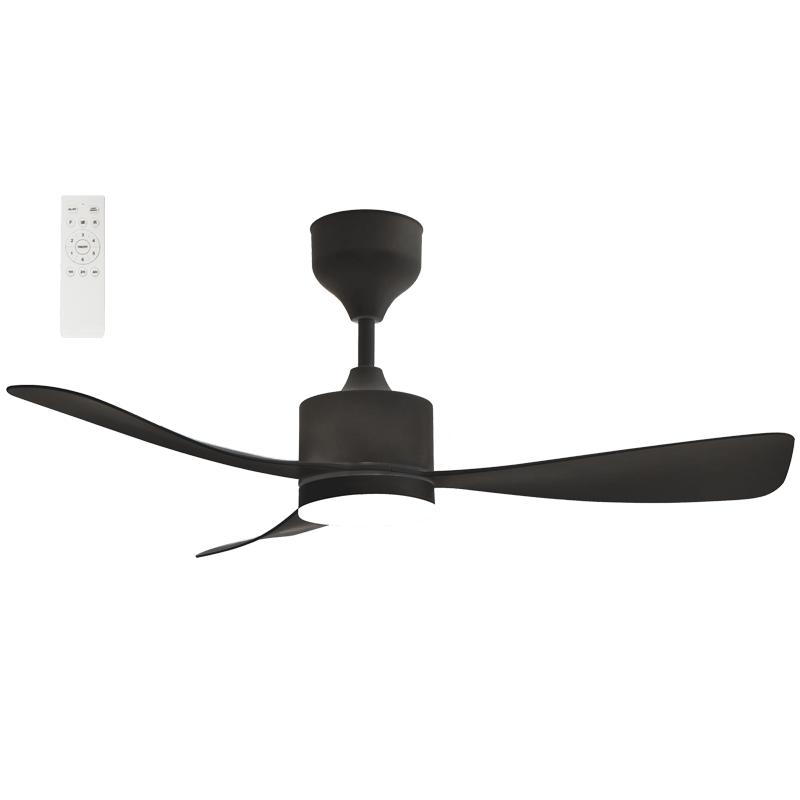 42" Black Ceiling Fan with ABS Blades & 3CCT LED