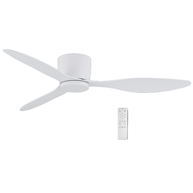 52" Flush White Fan with White ABS Blades