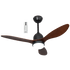 Waterproof Black & Dark Wood Outdoor Ceiling Fan