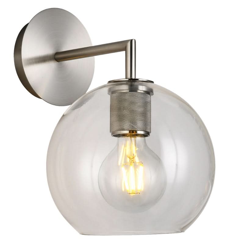 Trend Glass Ball Wall Light - Satin Silver