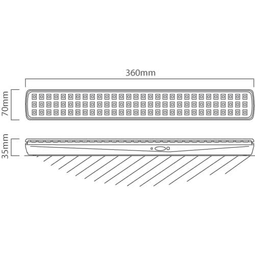 White LED Emergency Light Rechargeable