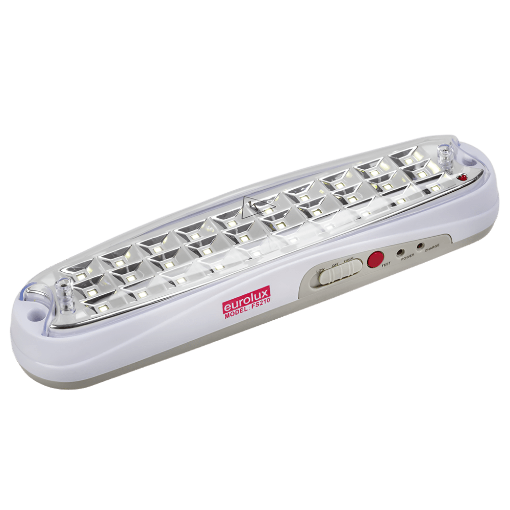 Eurolux White LED Emergency Light Rechargeable IP20 Wall Mount