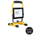 Yellow and black portable LED work light on a white background with 'Integrated LED' label.