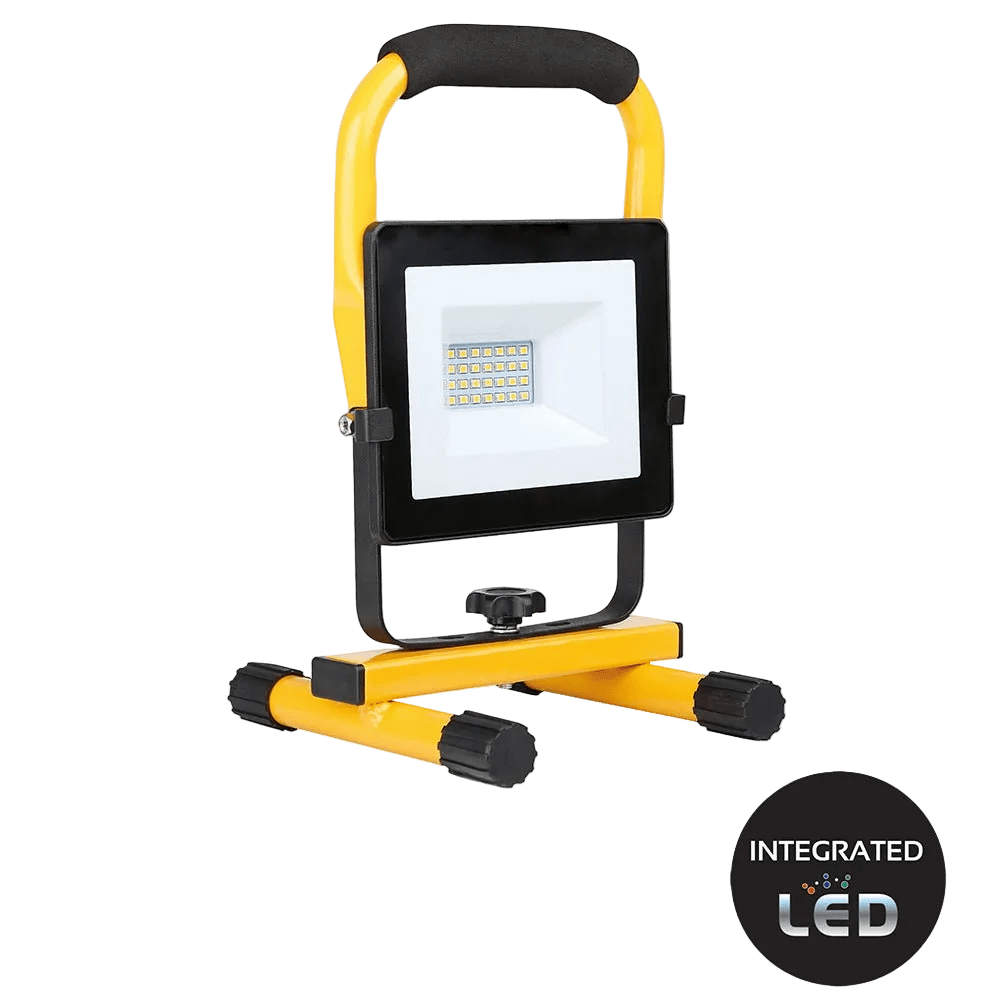 20W Black & Yellow Portable LED Floodlight, IP65