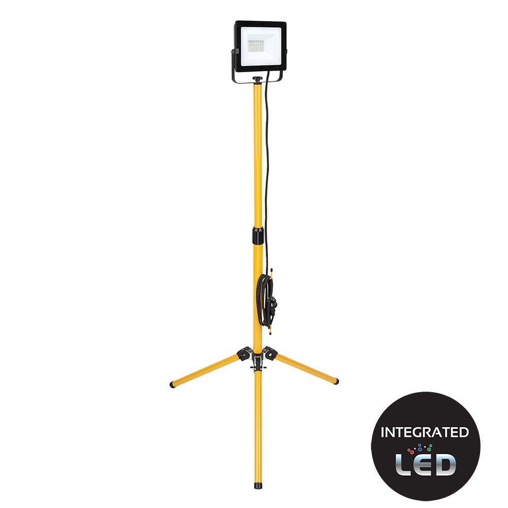 20W LED Portable Floodlight Black & Yellow IP65