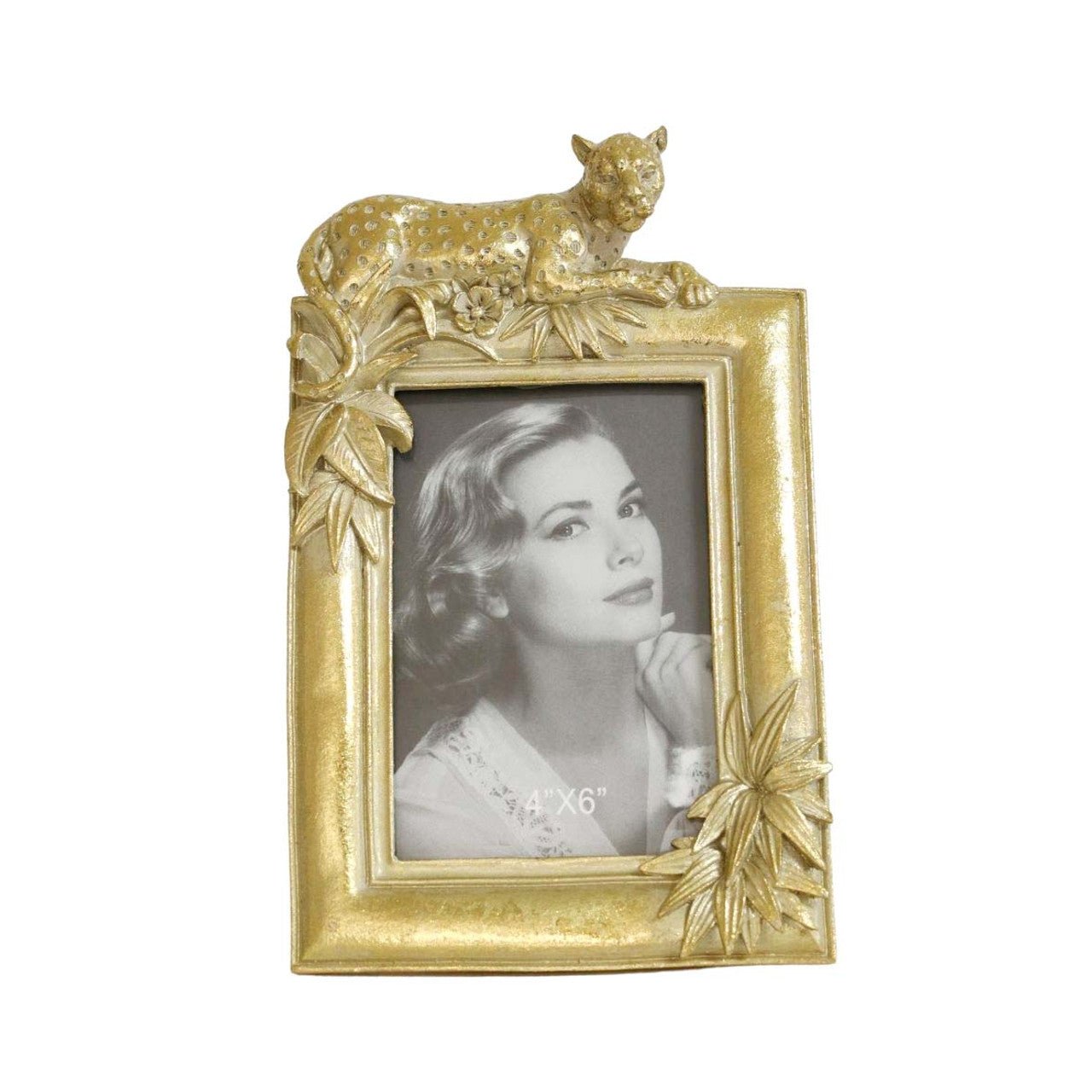 Leopard Pattern Gold Photo Frame