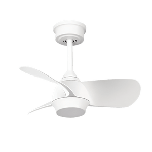 Ceiling fan with dimensions labeled on a gray background