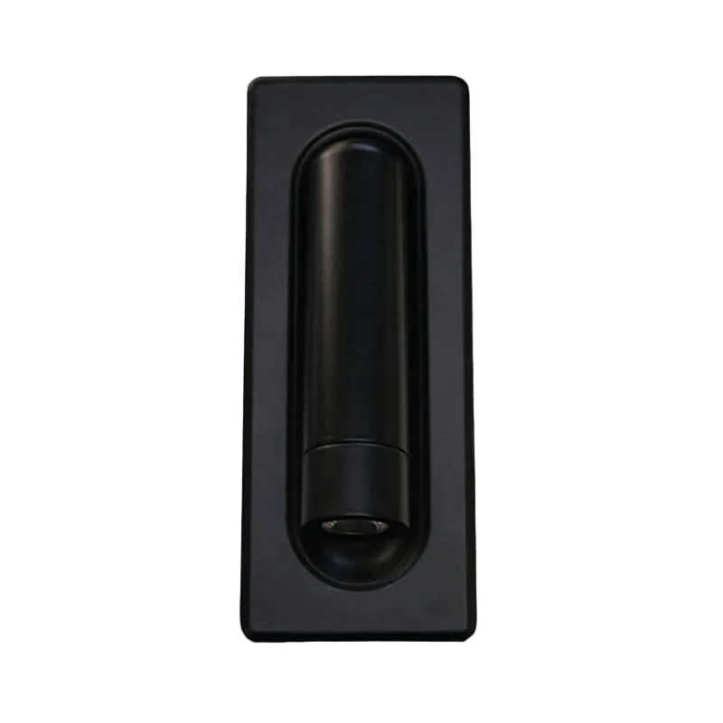LED Wall Light - Black 3W Recessed Reading Wall Light