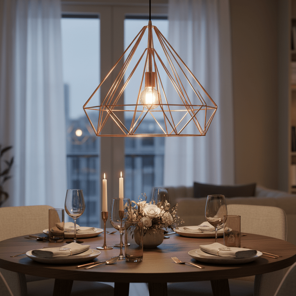 Leonardo Copper Wire Pendant Light