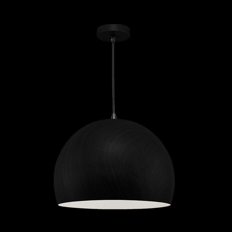 E27 Dome Metal Pendant, Black