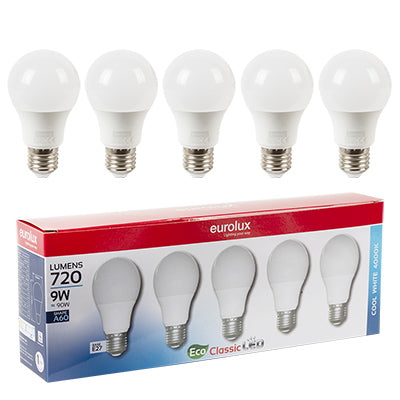 LED Bulb - 9W A60 4000K 5 Pack - Future Light - LED Lights South Africa