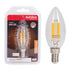 Eurolux LED e14 candle light bulb with packaging on a white background