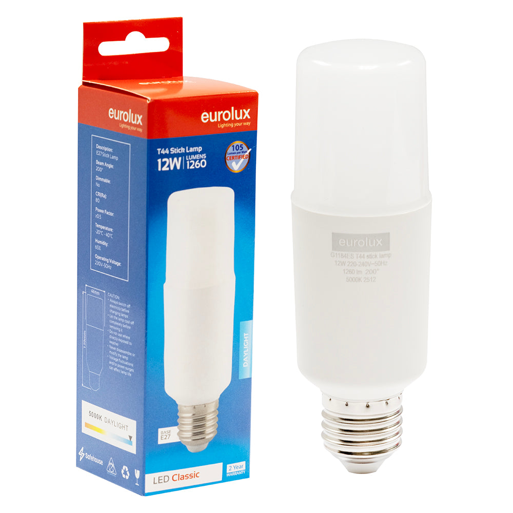G1184ES Eurolux Stick Lamp T44 12w LED E27 5000K