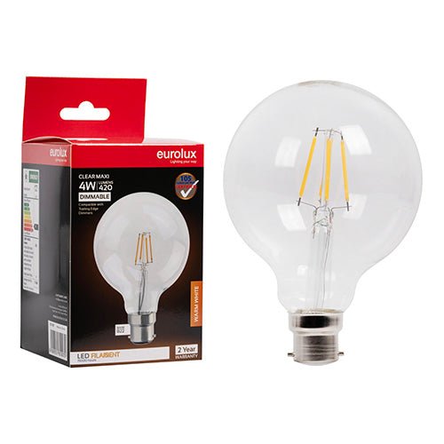 Dimmable LED G95 Filament 4W 3000K