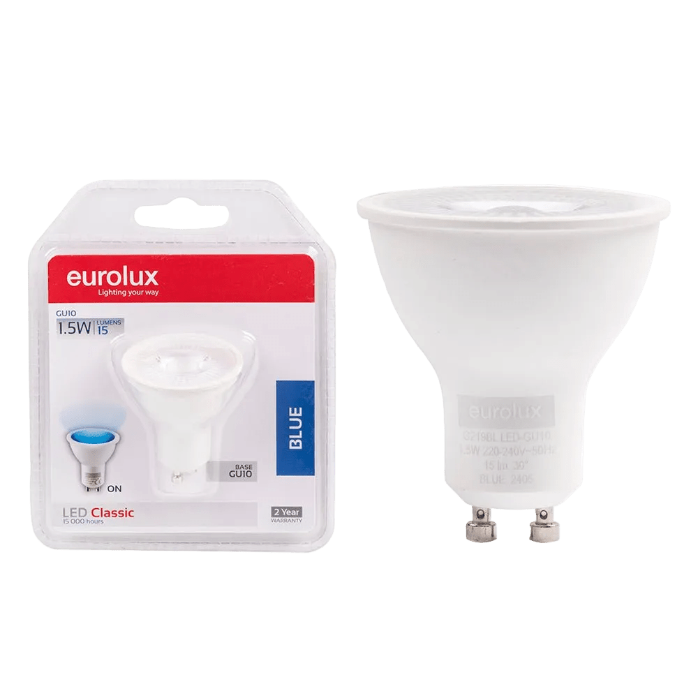 1.5W GU10 LED Lamp, Blue