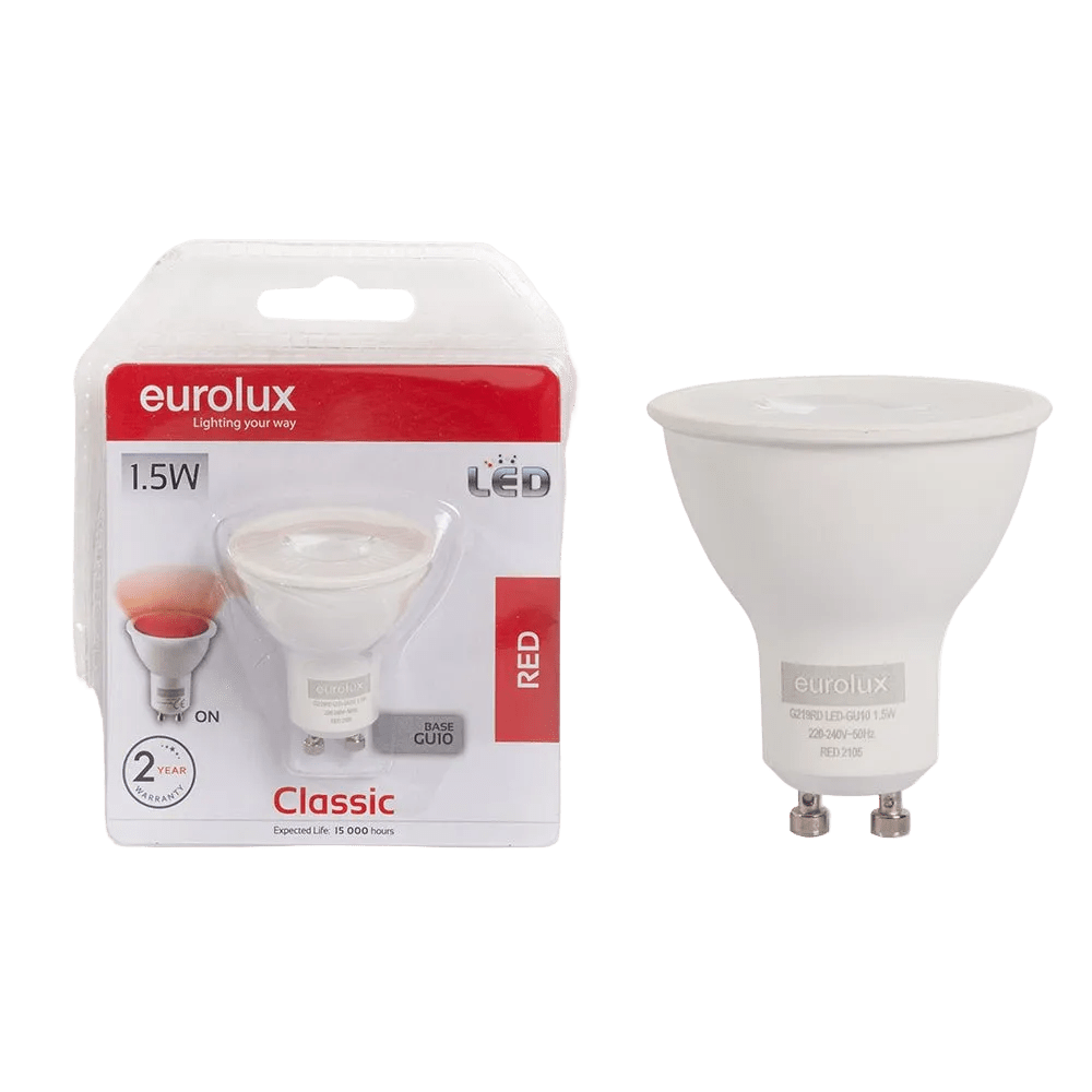 1.5W GU10 LED Lamp, Red