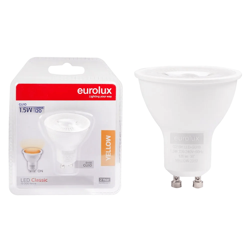 1.5W GU10 LED Lamp, Yellow