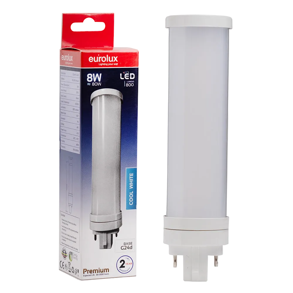 10W G24d LED PL Lamp, 4000K Cool White