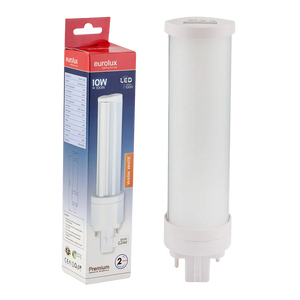 10W G24d LED PL Lamp, 3000K Warm White