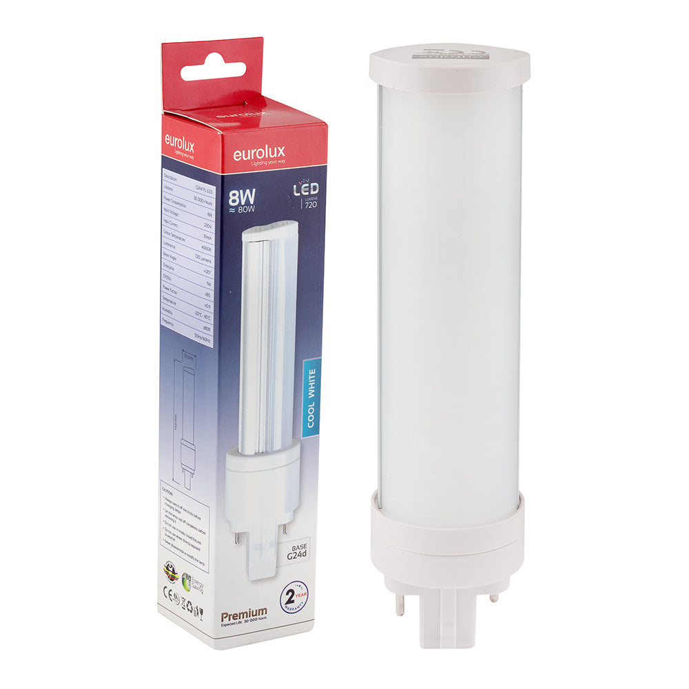 8W G24d LED PL Lamp, 4000K Cool White product image