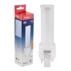 6W G24d LED PL Lamp, 3000K Warm White product image