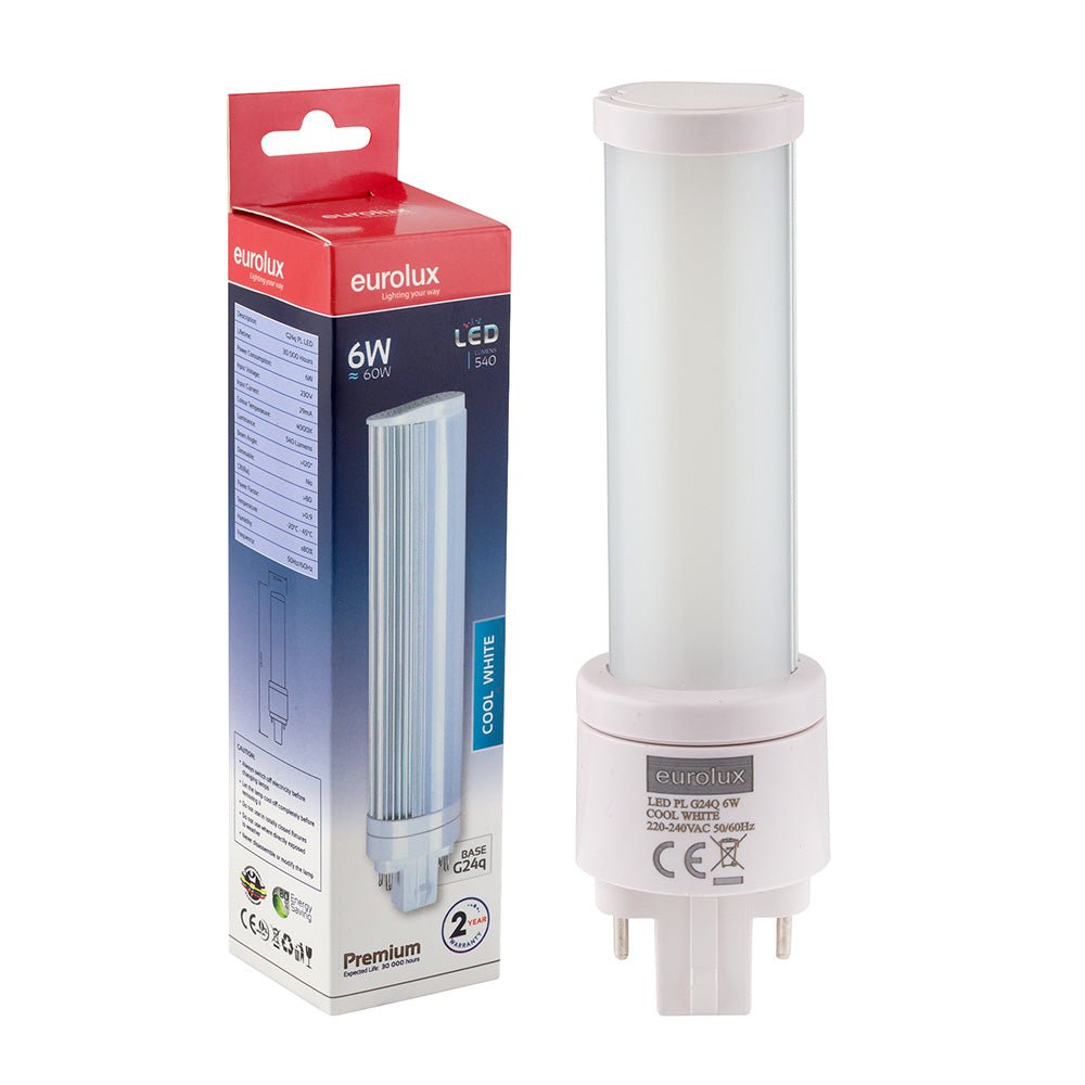 6W G24q LED PL Lamp, 4000K Cool White product image